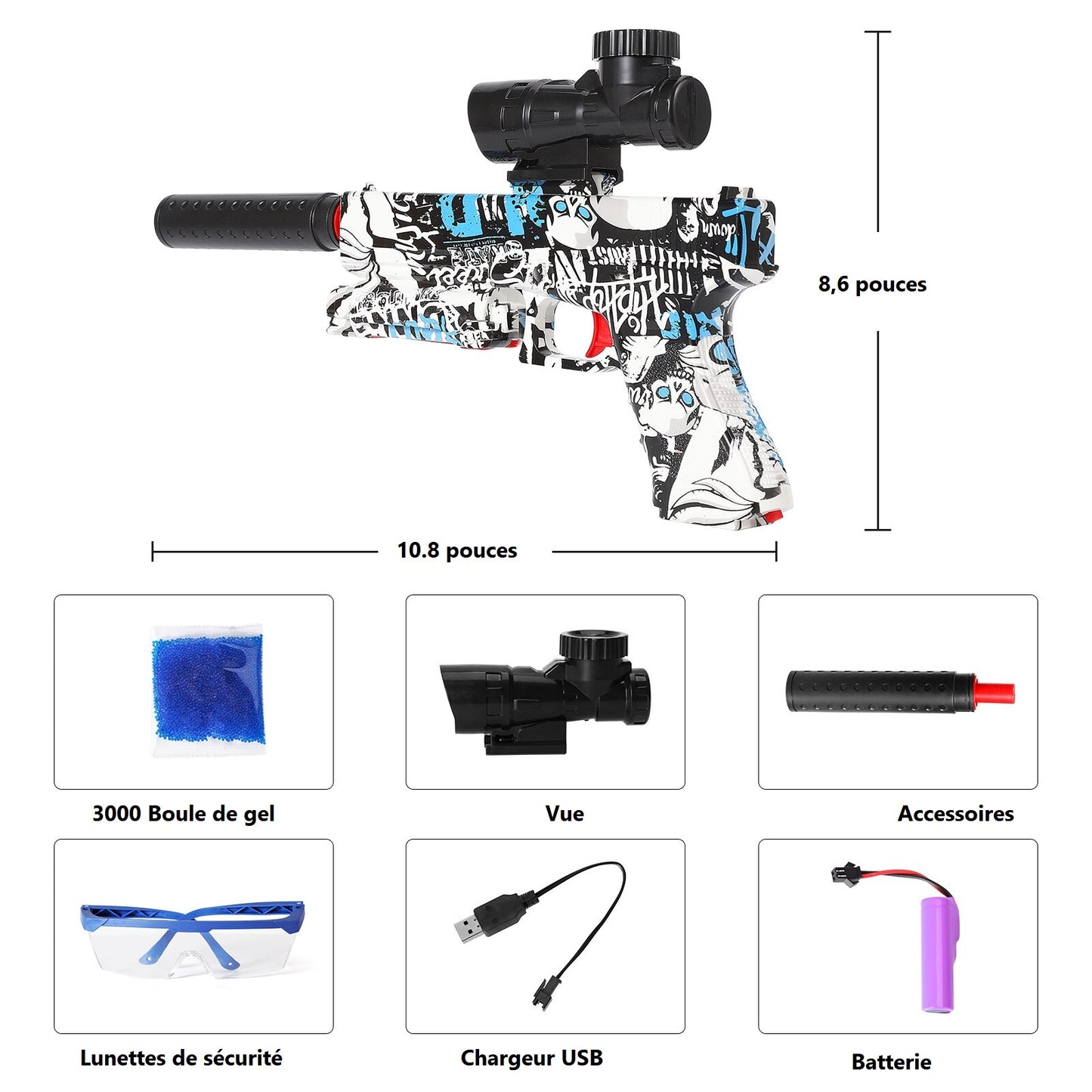Pistolet à Orbeez Électrique