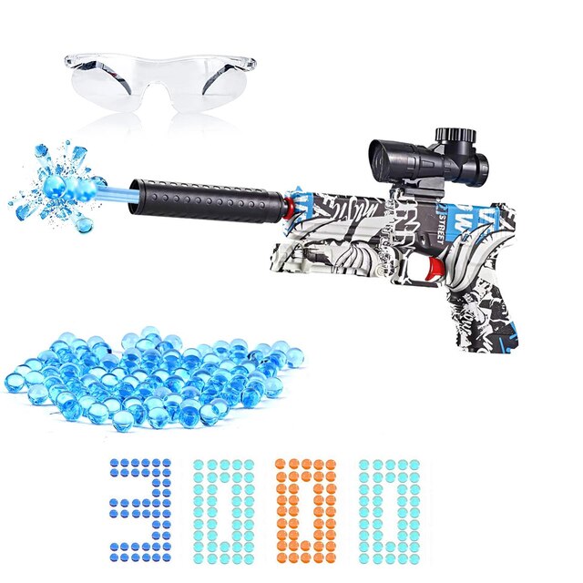 UQHH Pistolet automatique à bille à gel pour Orbeez, pistolet électrique  anti-éclaboussures, jeux de tir dans le jardin et en plein air pour garçons  et filles, cadeaux cool : : Jeux et